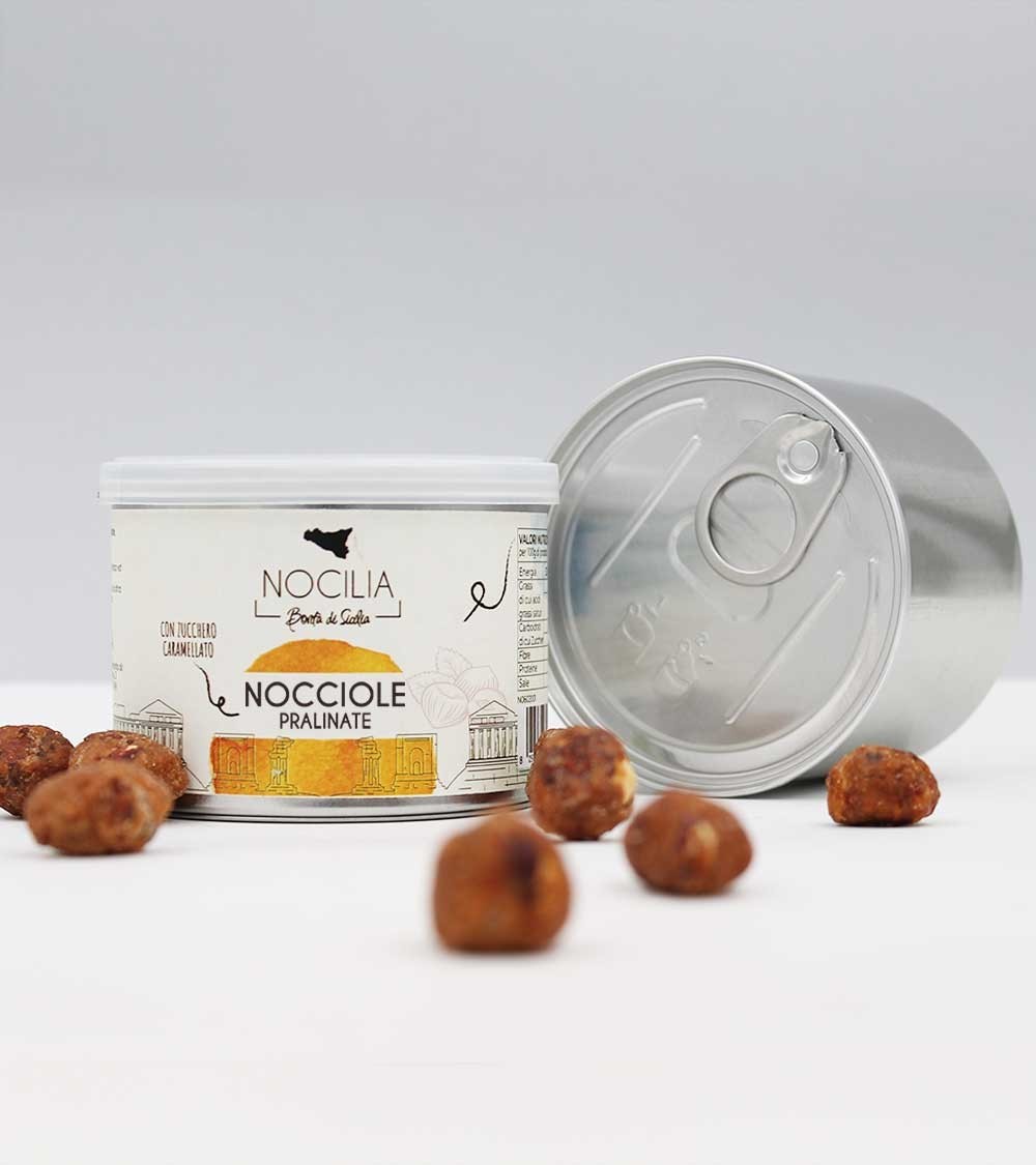 SNACK & GO | NOISETTES PRALINÉES _ BOÎTE À SNACKS RÉUTILISABLE 100G