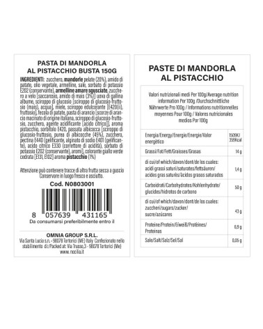 Pastas de Amêndoa Pistachio | Envelope com flocos 150g