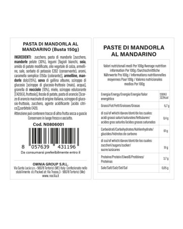 Pastas de Almendra Mandarina | Sobre con lazo 150g