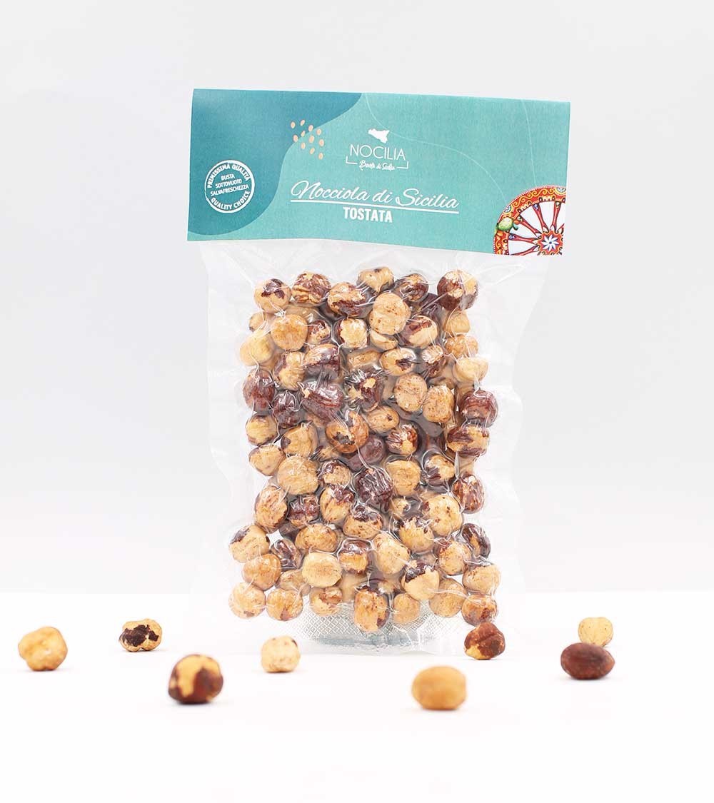 Roasted Sicilian Hazelnuts | Vacuum-packed bag 150g